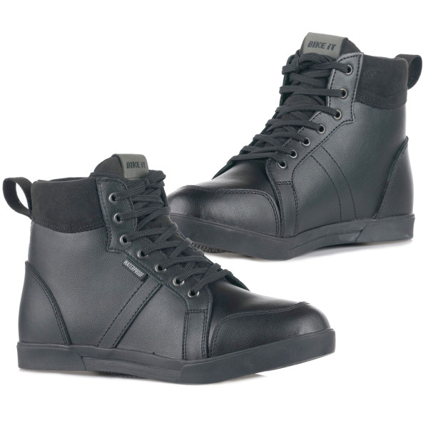 bike it Bike it 'sneeka' low-cut waterproof leather motorcycle boots (uk 6 / eur 40)